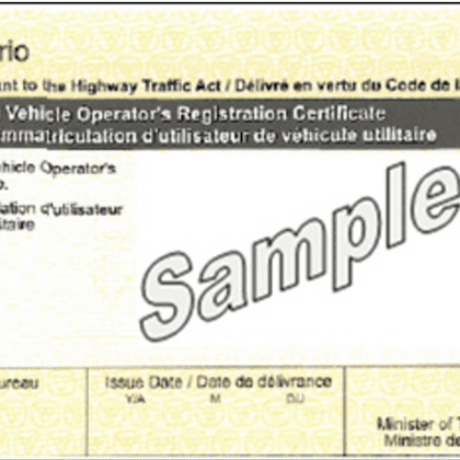 CVOR Certificate (sample)
