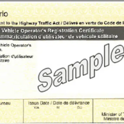 CVOR Certificate (sample)